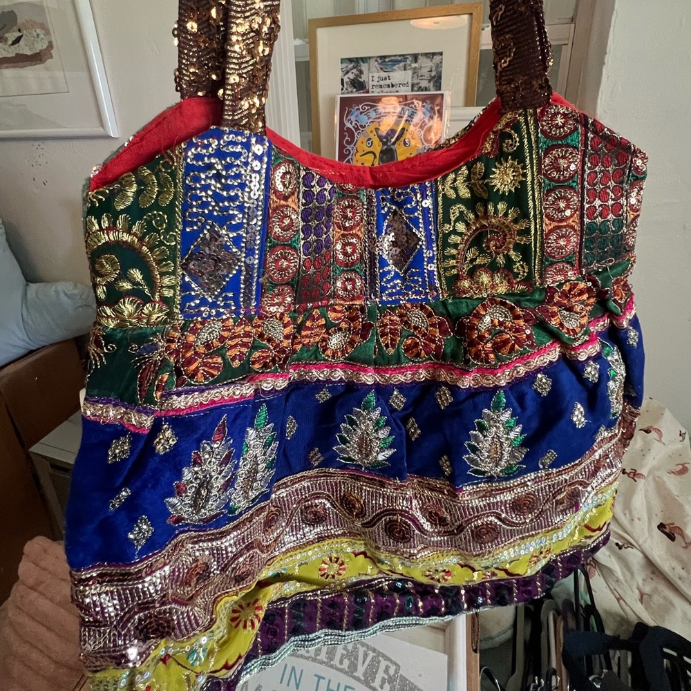 NWOT sequined India-made purse